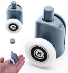 Rola universala inferioara pentru cabina de dus, 2.3 x 4.5 cm, otel si PP