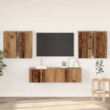 vidaXL Set comodă TV 6 pcs Lemn vechi 60 x 30 x 30 cm Lemn compozit