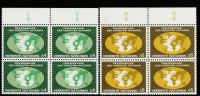 Natiunile Unite Vienna-1980-Deceniul femeilor,dantelat,blocuri de 4,MNH,Mi.9.10 foto