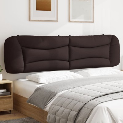 vidaXL Pernă pentru tăblie de pat maro &amp;icirc;nchis, 200 cm, material textil 374619 foto