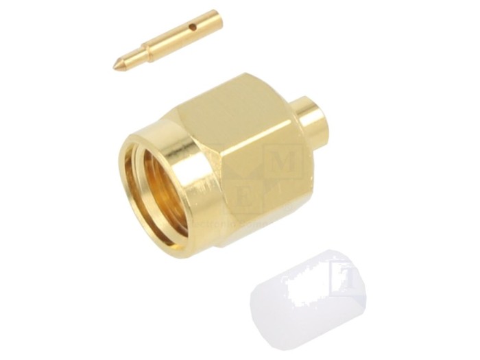 Conector SMA tată drept 50&Omega; aurit