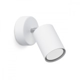 Lampă De Perete Lemmi Alb Oțel 1 Bec Tub Minimalist De Interior