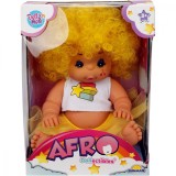 Papusa Bebelus, Dollz n More, Afro, 23 cm, Galben