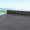 Pardoseala Terasa WPC Gri Inchis 1m² [en.casa] 30x30cm, 11 Bucati, Placi Deck, Exterior, Balcon, Gradina, Rezistenta UV, Montaj Facil
