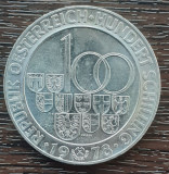 (A673) MONEDA AUSTRIA - 100 SCHILLING 1978, ARLBERGSTRASSENTUNNEL ERBAUT, Europa, Argint