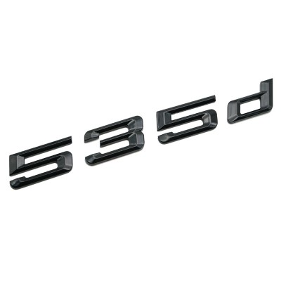 Emblema 535d Negru lucios, spate portbagaj BMW foto