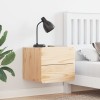 VidaXL Noptieră cu sertar Pe perete Maro 39 x 34 x 33 cm Lemn masiv de pin