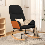 Cumpara ieftin Scaun balansoar, negru, material textil