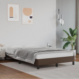 VidaXL Cadru de pat, maro, 120x200 cm, piele ecologică
