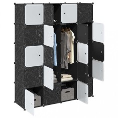 vidaXL Organizator cuburi depozitare cu 20 cuburi și tije de agățat PP 4019586