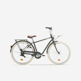 Bicicletă de oraș cadru &icirc;nalt Elops 520 Kaki
