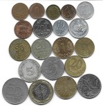 lot 20 monede din 20 tari, 4 continente