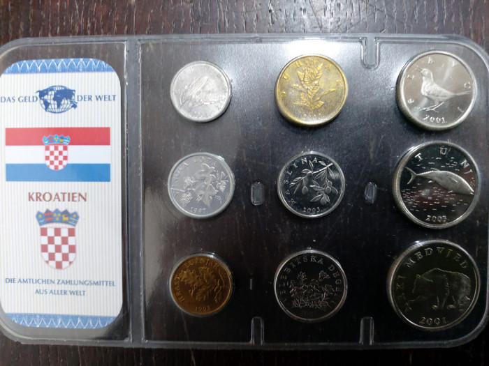 Seria completata monede - Croatia , 9 monede