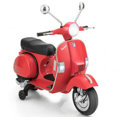 Scooter Vespa 6V cu faruri pentru copii foto