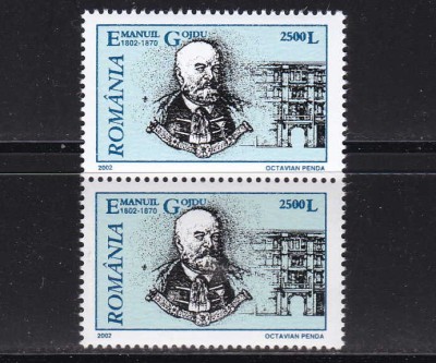 RO 2002 LP 1578 &amp;quot; Oameni de seama -Emanuil Gojdu&amp;quot; , pereche V , MNH foto