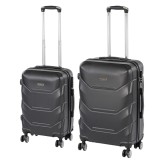 TraveLux Max V gurul&oacute;s bőr&ouml;nd szett fekete