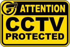 Attention CCTV Protected Sign foto