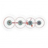 Grebla tip soare cu 4 rotoare fi &Oslash; 1400 mm.