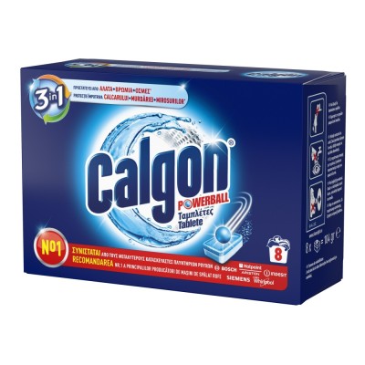 Tablete anticalcar Calgon automat 3 in 1 PowerBall pentru masina de spalat, 8 tablete foto