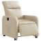 Fotoliu rabatabil electric, crem, material textil - 3