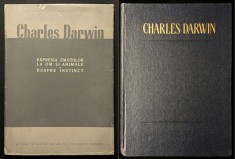 rara Charles Darwin &ndash; EXPRESIA EMOTIILOR la Om si Animale. DESPRE INSTINCT. 243 pag. ilustrata. Mijloace de Expresie sentimente 1967 Editura Academiei