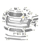Rama grila radiator Skoda Kamiq, 06.2019-, montare fata, negru/negru, RapidAuto