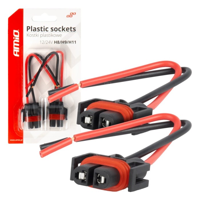 Mufa bec H8/H9/H11, soclu ceramic, set 2 buc; AMIO AutoDrive ProParts