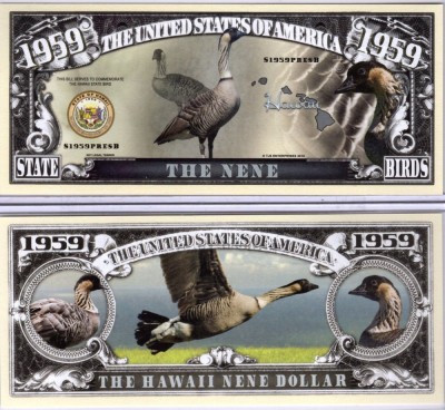 !!! SUA = FANTASY NOTE (TJ6) = HAWAI , THE NENE BIRD - 2016 - UNC foto