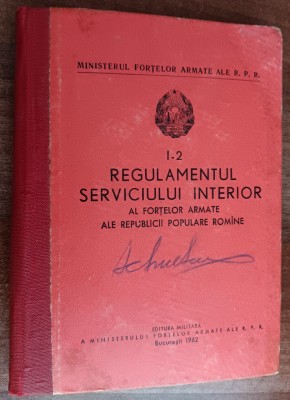 myh 112 - Regulament militar - Serviciu interior - ed 1962 - piesa de colectie foto