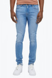 Blugi barbati Malone cu croiala Skinny fit si talie medie albastru deschis, W30 L32