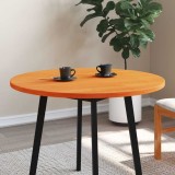 vidaXL Blat de masă rotund, maro ceruit, &Oslash;90x2,5 cm, lemn masiv de pin 847130