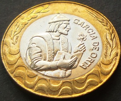 Moneda bimetal 200 ESCUDOS - PORTUGALIA, anul 1991 *cod 3001 = A.UNC foto
