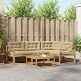 vidaXL Set de canapele de exterior 5 pcs Alb și Bej 79 x 79 x 37 cm 3386427