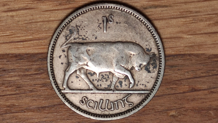 Irlanda - moneda de colectie foarte rara - 1 shilling / scilling 1933 argint