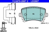 ATE 13.0470-2887.2 ATE Ceramic set placute frana,frana disc