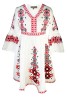 Rochie Dama Casual Bumbac, Marime L, Alb Laptos/Rosu, Lungime Midi, R777