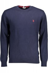Bluza barbati cu guler si logo bleumarin, 2XL foto