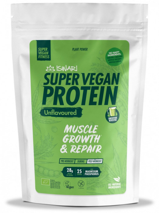 Proteina Super Vegan BIO(dupa efort) fara aroma Iswari