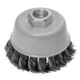 Perie cupa 70 mm cu sarma de otel rasucita si filet M14 pentru polizor