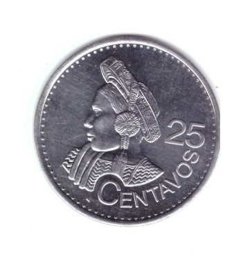 Moneda Guatemala 25 centavos 2012, cu luciu foto