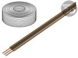 Cablu bandă litat Cu 3x0,25mm2 PVC 50m 350V