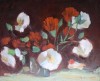 M. Mureşeanu-Vas cu flori, pictură frumoasă &icirc;n ulei, Fauvism