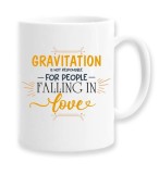 Cana alba personalizata &quot;Gravitation is not responsible for people falling in love&quot;, INOVATIX&reg;. 330ml