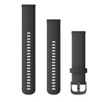 GARMIN ERSATZARMBAND SCHWARZES MIT METALLTEILEN AUS SILIKON 010-12932-11 GARMIN