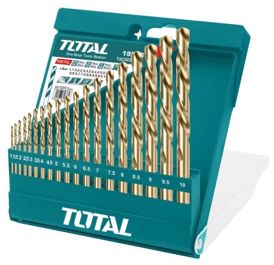 TOTAL - SET BURGHIU PENTRU METAL HSS: 19 BUC PowerTool TopQuality foto