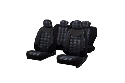 Set Huse Scaun Sport Negru-Albastru 99548 S-803 foto