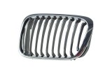Grila masca fata BMW Seria 3 (E46), Sedan/ESTATE, 06.1998-09.2001, partea stanga, crom/crom/negru,