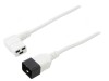 Cablu 3x1,5mm2 IEC C19 mamă unghi, IEC C20 tată, 3m alb