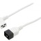 Cablu 3x1,5mm2 IEC C19 mamă unghi, IEC C20 tată, 3m alb