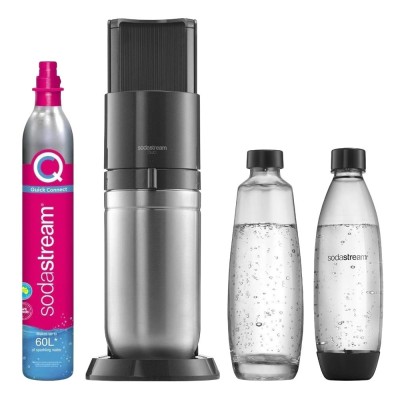 Aparat sifon Duo, cu 2 sticle incluse, Negru Metalic - SodaStream foto